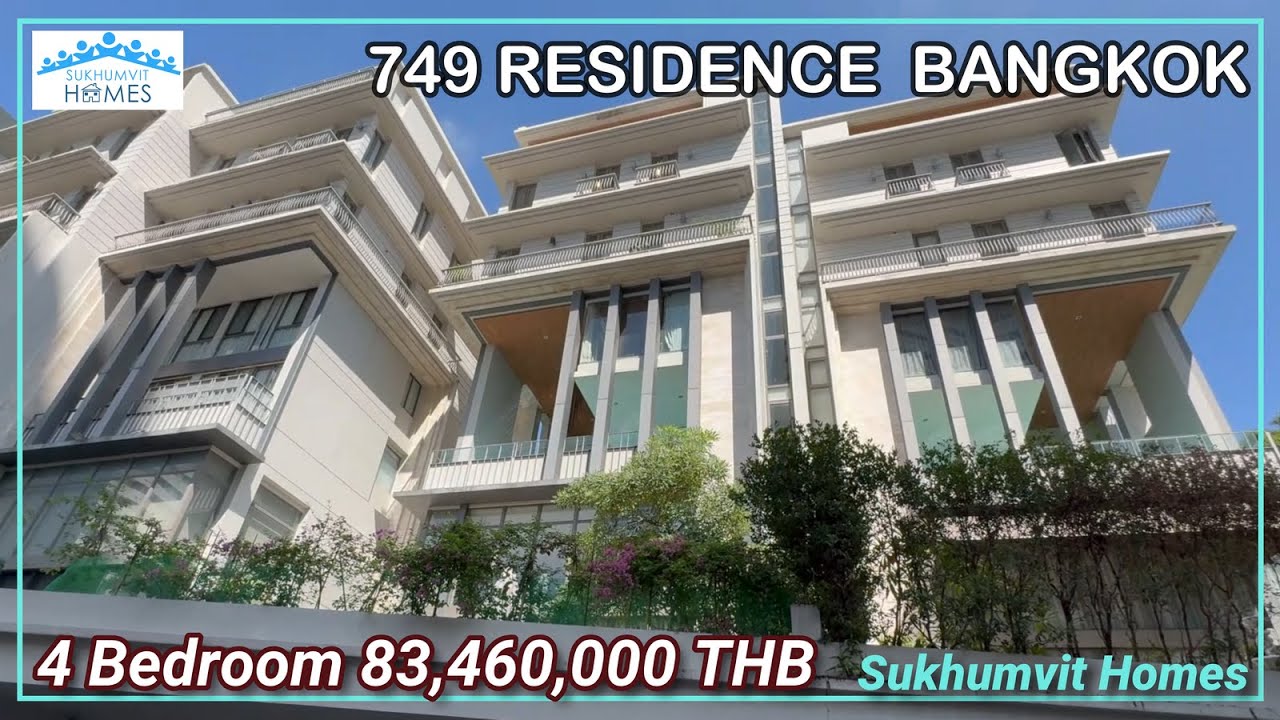 Lovely 4 Storey House Bangkok For Sale 749 Residence 83,460,000 THB