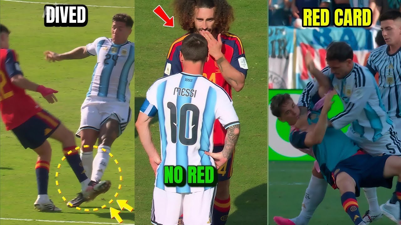 ARGENTINA ROBBED? | Enzo Fernandez Red Card Paredes Fight with Gavi & Garcia 🤬