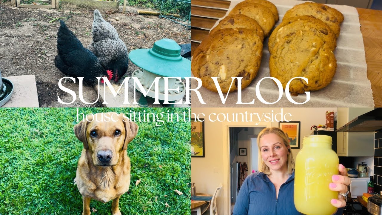 SUMMER VLOG | house sitting in the countryside, juicing, baking and lovely walks