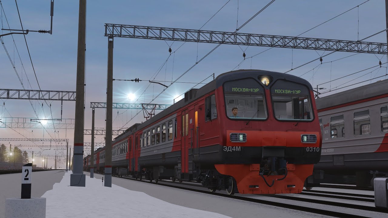 Поездка в игре Trainz 2019 на ЭД4М-0310 рейсом Железнодорожная--М.Курская