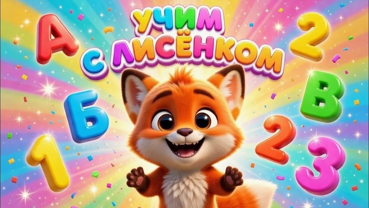 Учим ЦВЕТА,ЦИФРЫ,БУКВЫ с Лисенком | Увлекательный и обучающий мультик для детей 