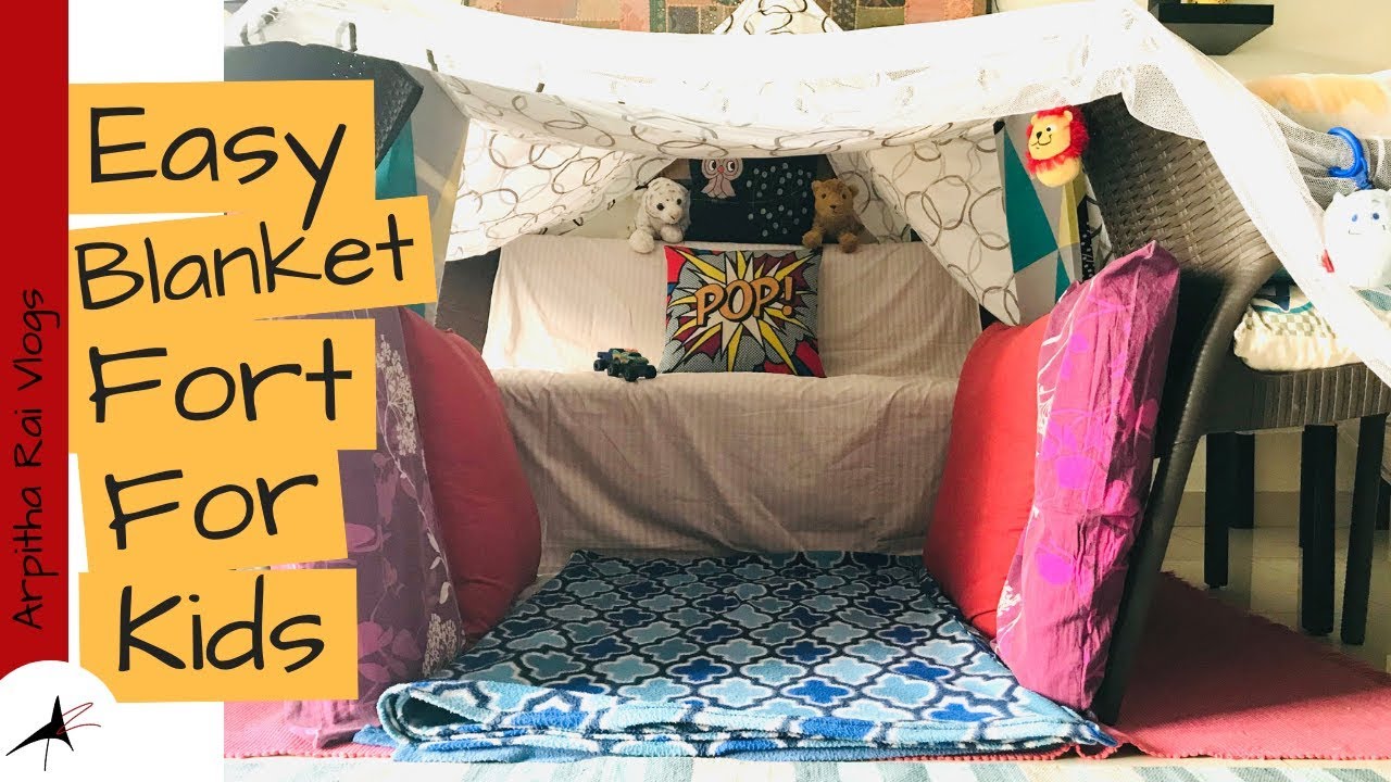 How To Build A Blanket Fort For Kids | Make A Blanket Tent | Arpitha Rai Vlogs
