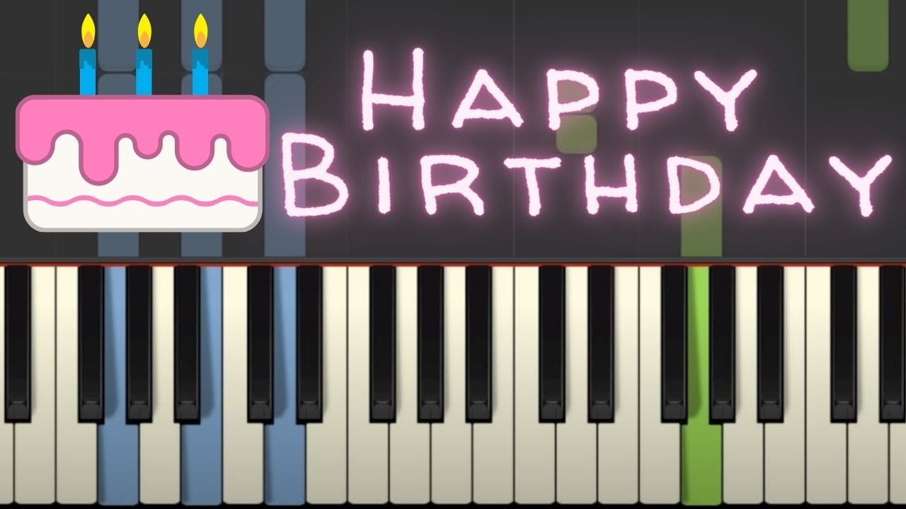 Happy Birthday to You piano tutorial with Chords, free sheet music