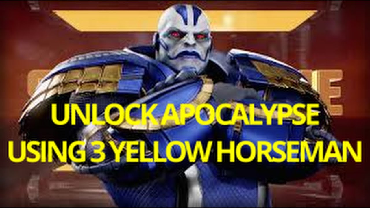 UNLOCK APOCALYPSE USING 3 YELLOW HORSEMAN AND RAID/ARENA TEAMS. MARVEL Strike Force. MSF.