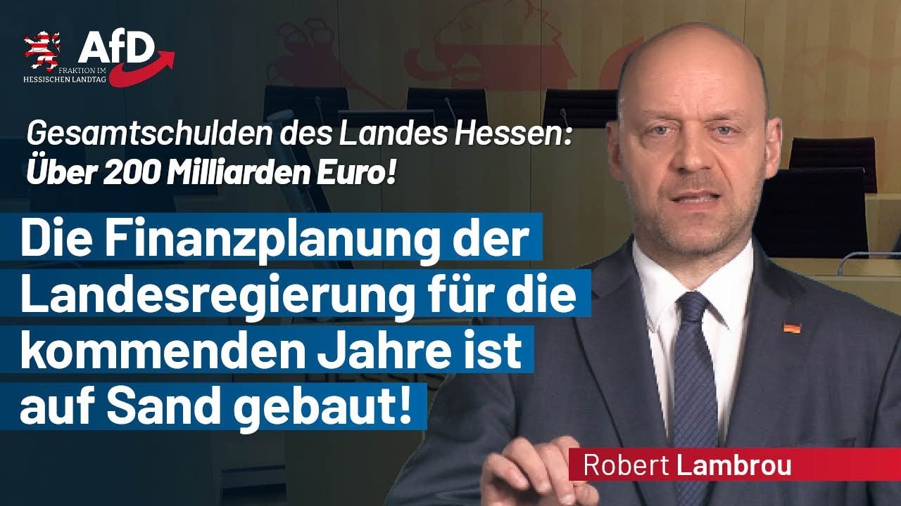 Gesamtschulden: Über 200 Milliarden Euro! Hessens Finanzplanung auf Sand gebaut!