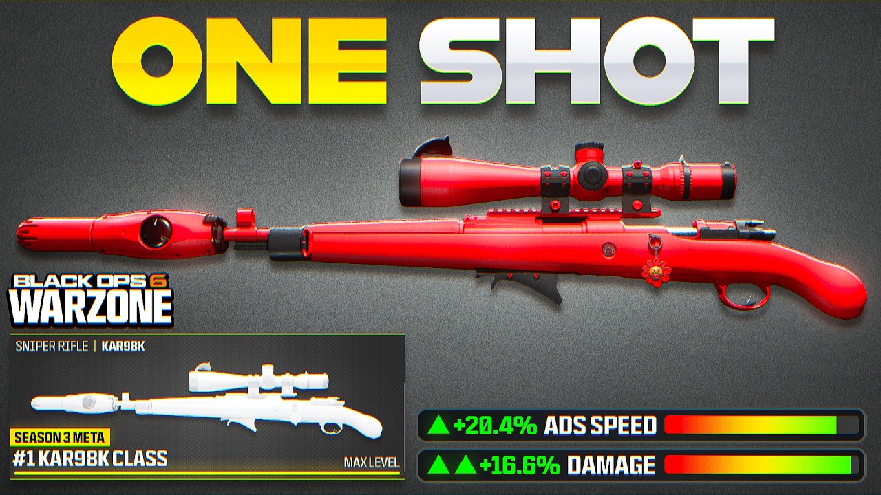 the #1 KAR98K META LOADOUT is the BEST SNIPER in WARZONE BO6 for SEASON 3! (Best Sniper Class)