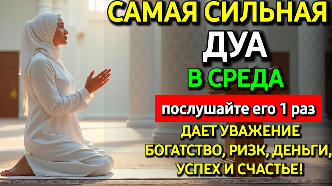 Не пропусти дуа в  СРЕДА — самые сложные проблемы решатся, ИншаАллах #дуа 