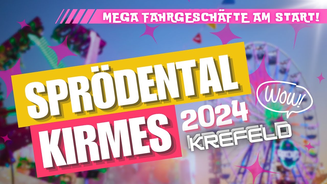 🎡🎢🎠 Sprödentalkirmes Krefeld 2024 ⭐️ Schöne Kirmes 🥰 MEGA Fahrgeschäfte 🤩 4K