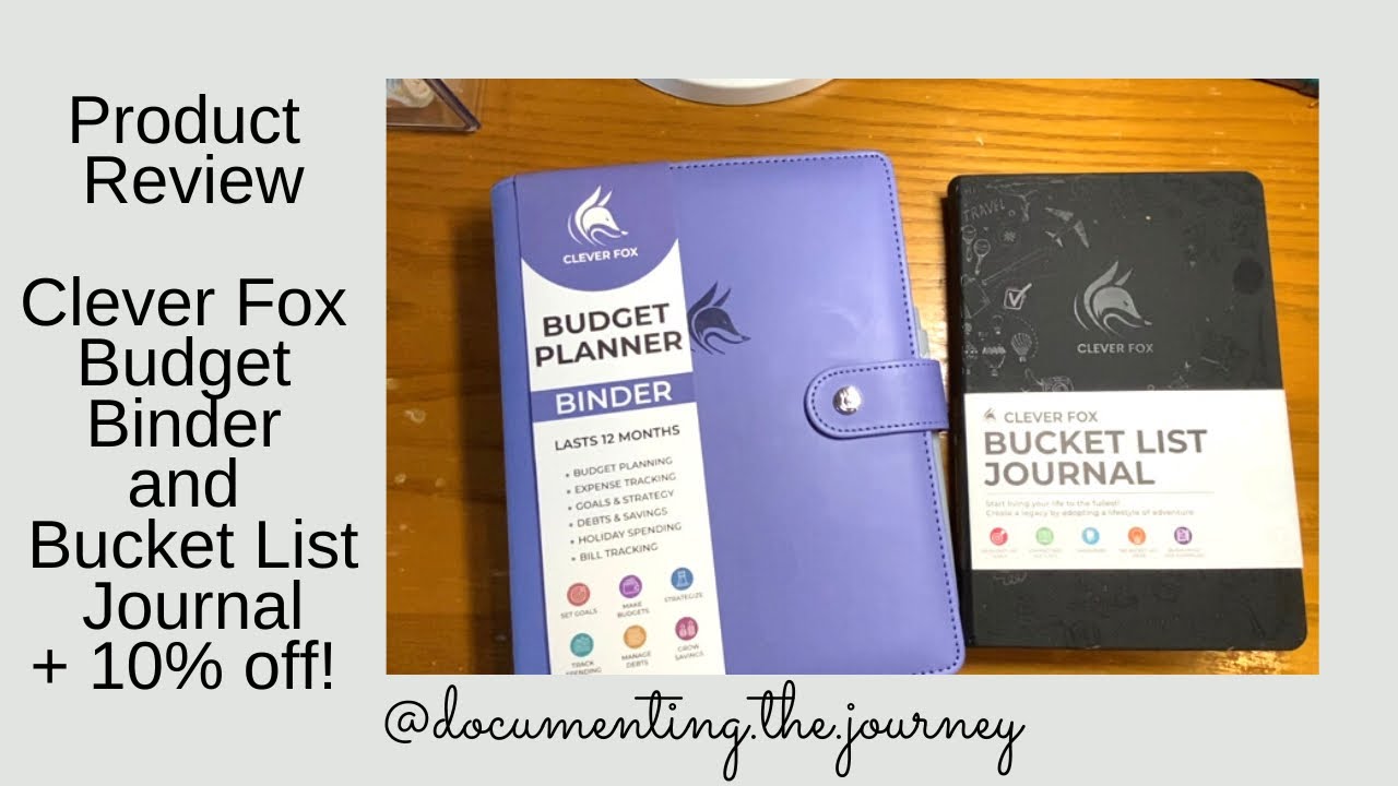 Clever Fox Budget Binder and Bucket List Journal + 10% off!