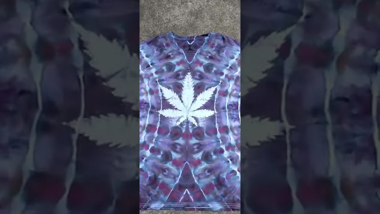 Hand Painted Batik Pot Leaf Ice Dye