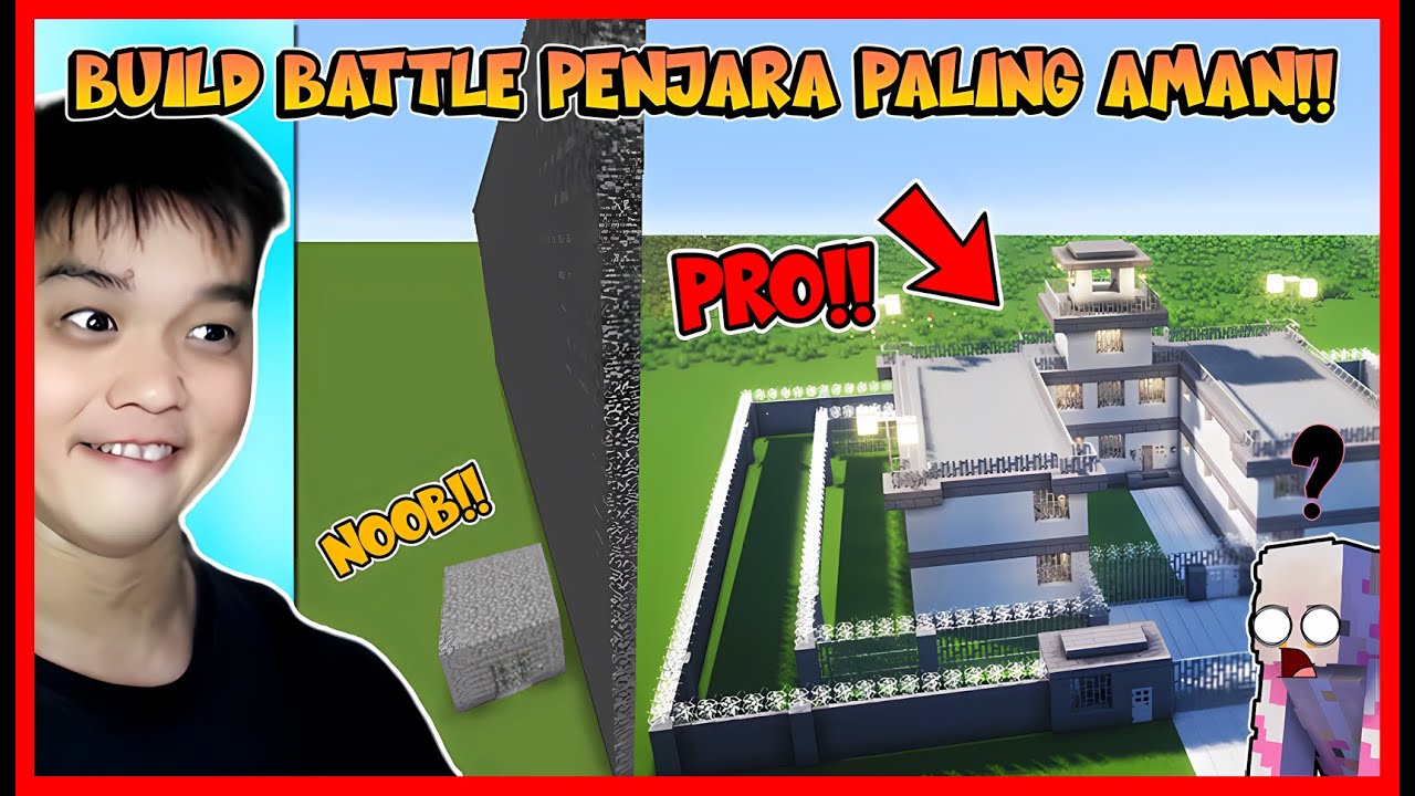 ATUN & MOMON BUILD BATTLE PENJARA PALING AMAN DI MINECRAFT !! Feat @MOMON Minecraft