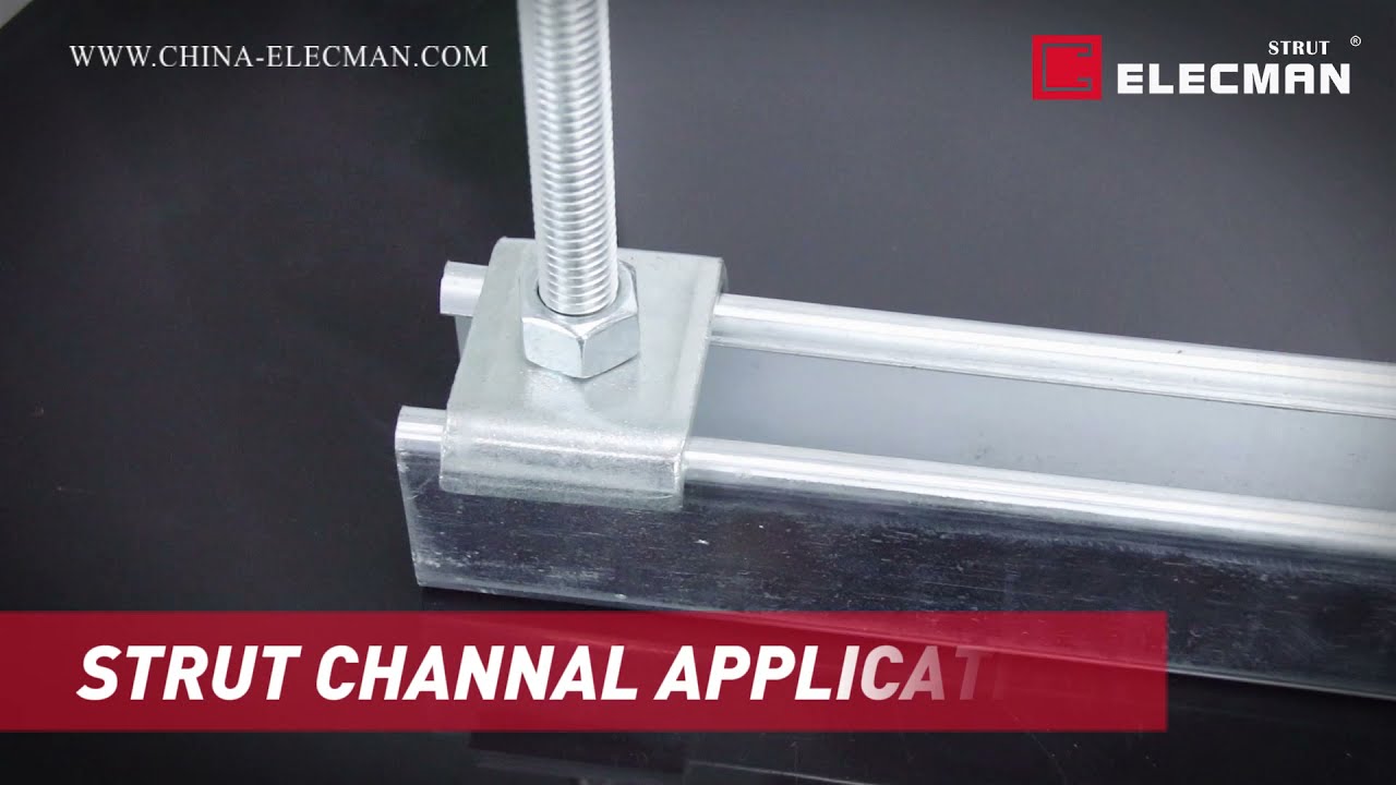 Strut channel support system products installation