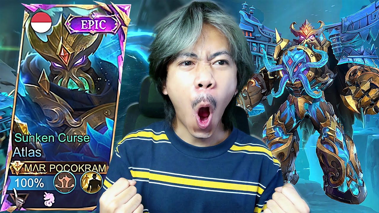 REVIEW SKIN EPIC ATLAS SUNKEN CURSE - Mobile legends