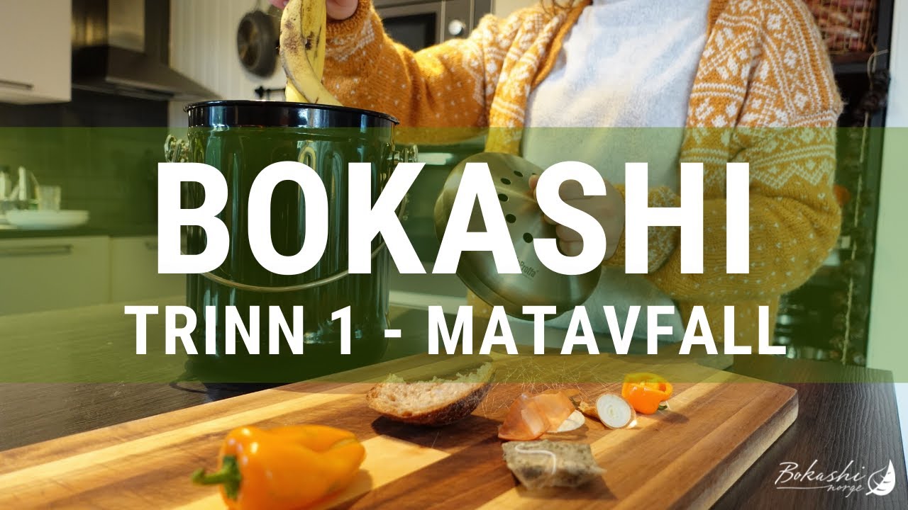 Bokashi steg 1 | Matavfall i bøtta på kjøkkenet