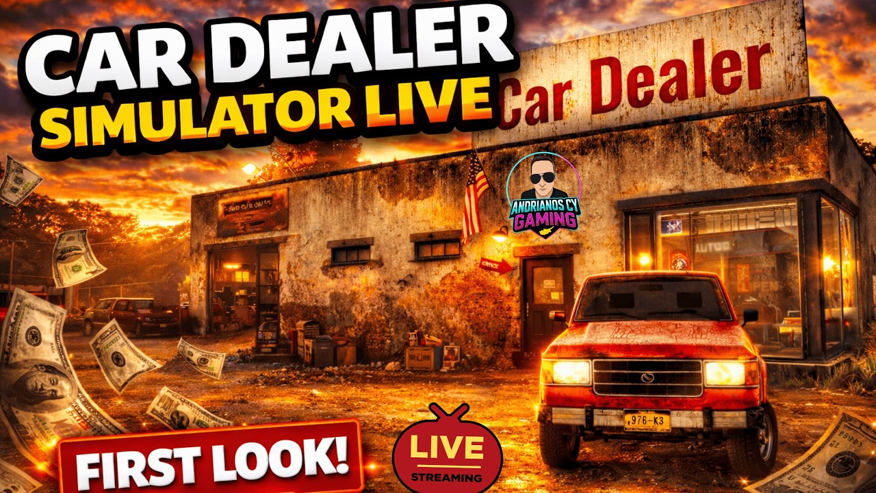 🔴 LIVE Πρώτη Φορά Car Dealer Simulator! Θα βγάλουμε λεφτά ή θα χρεοκοπήσουμε; 💰🚗