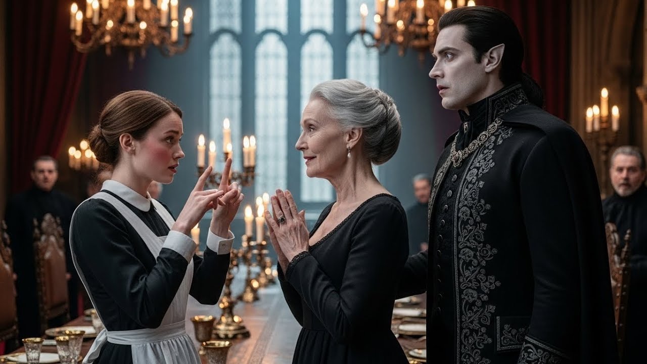 A Shy Waitress Greeted the Vampire King’s Deaf Mother — Her Sign Language Stunned Everyone