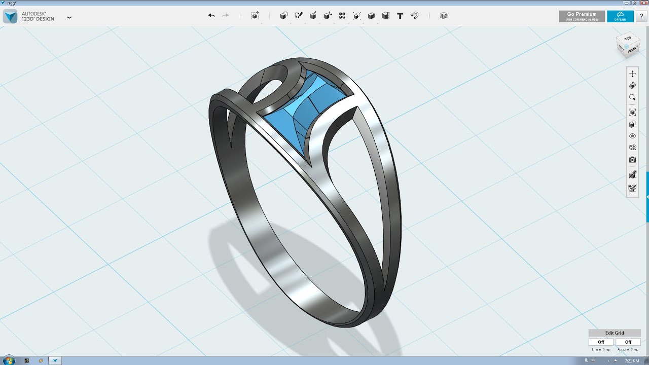 Autodesk 123D Design Ring tutorial