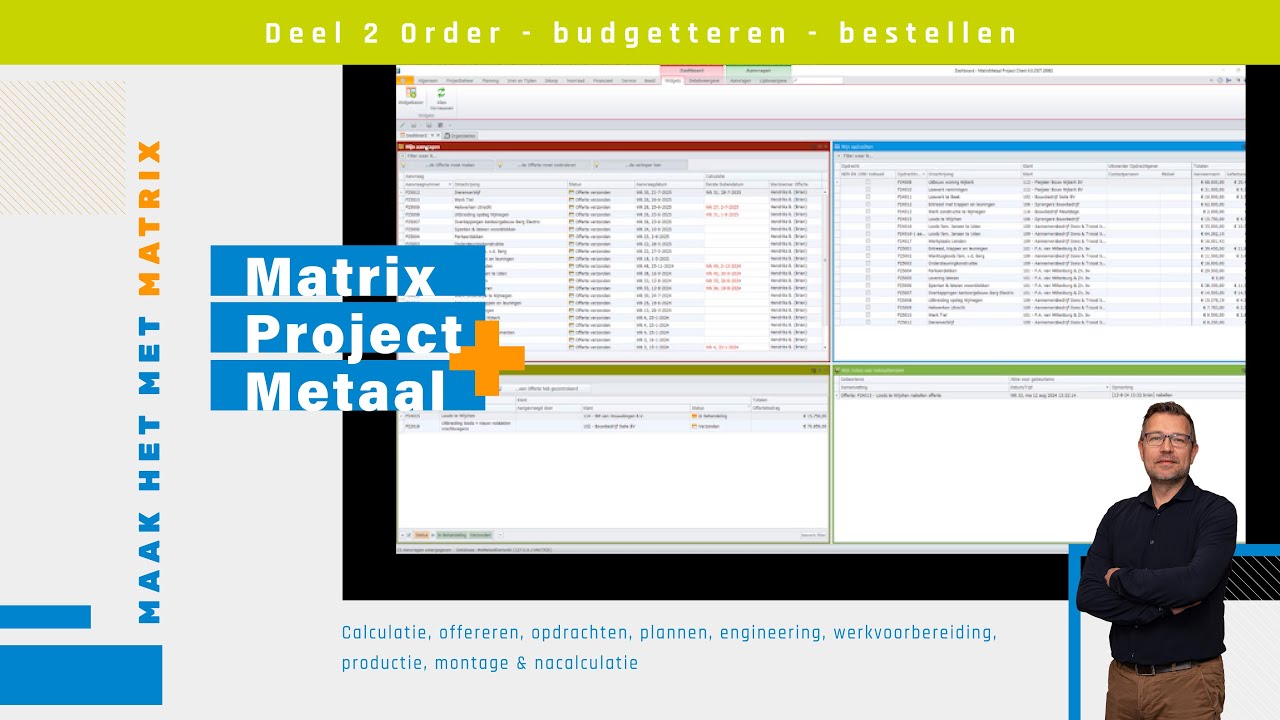 MatrixMetaal Project – Order | Budgetteren | Bestellen (Deel 2)