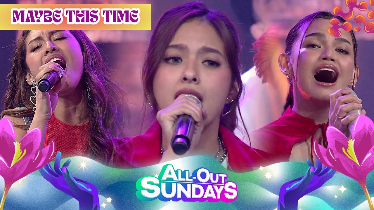 Ysabel Ortega, Zephanie, & Thea Astley cover the iconic &lsquo;Maybe This Time&rsquo; on AOS! | All-Out Sundays