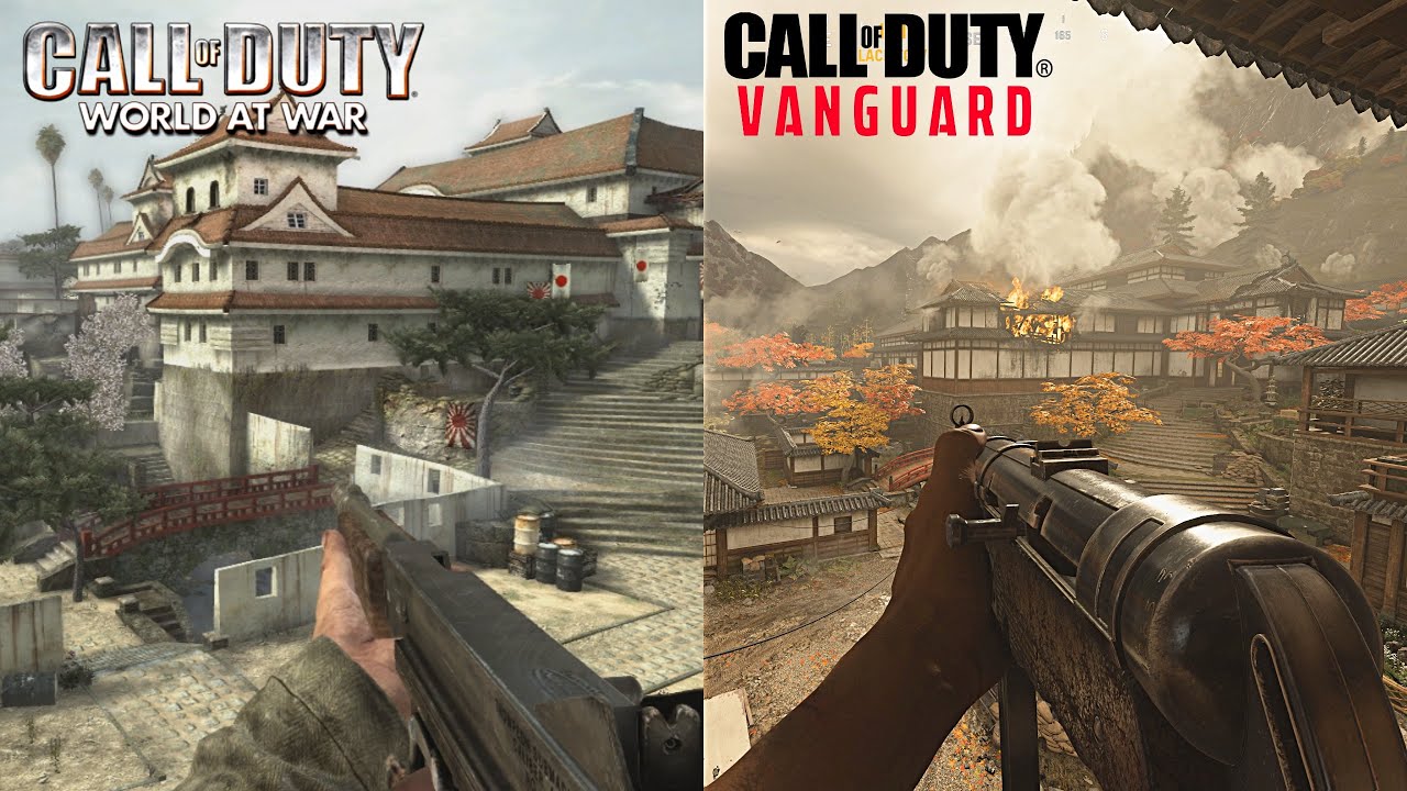 Call of Duty: Vanguard vs World At War Castle + Dome Side By Side Map Comparison! 4k Max Settings PC