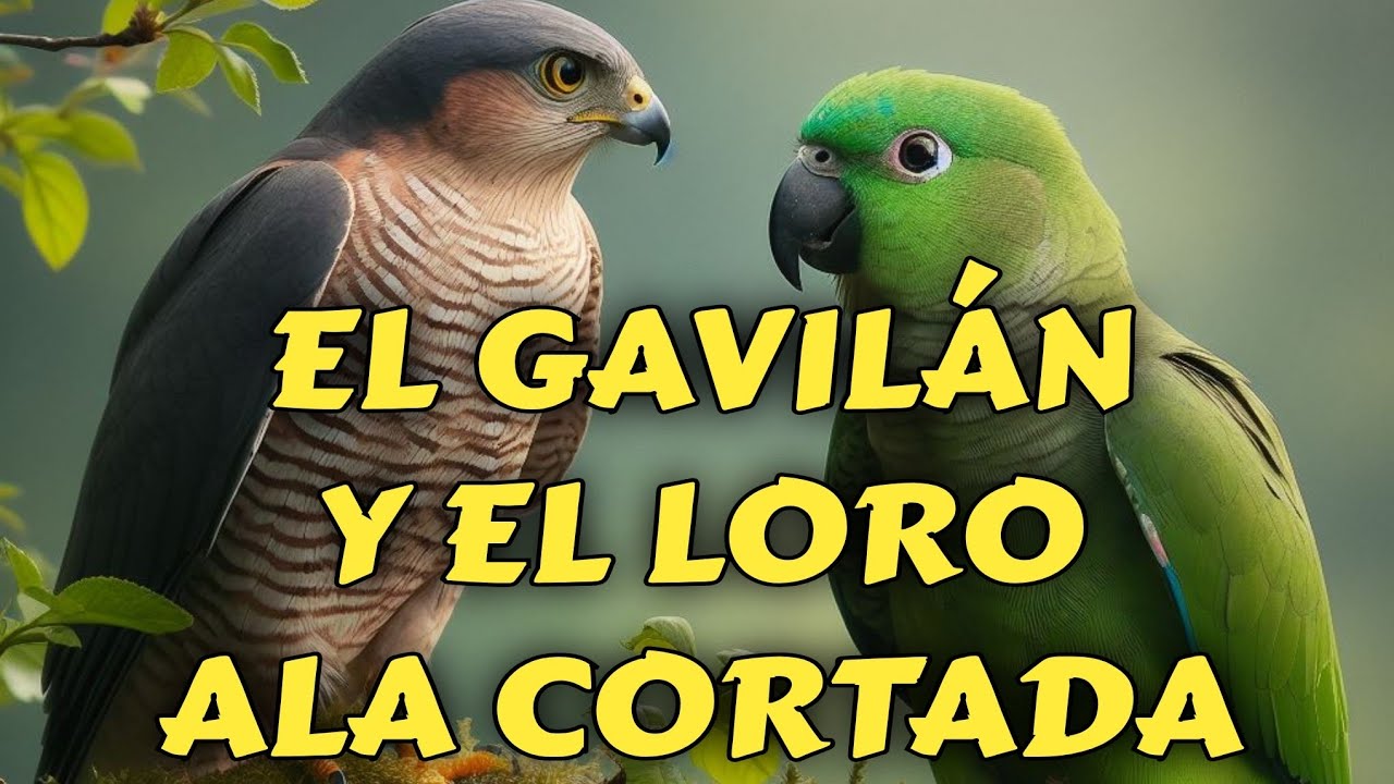 EL GAVILÁN Y EL LORO ALA CORTADA EN LA GRANJA DEL ABUELO.