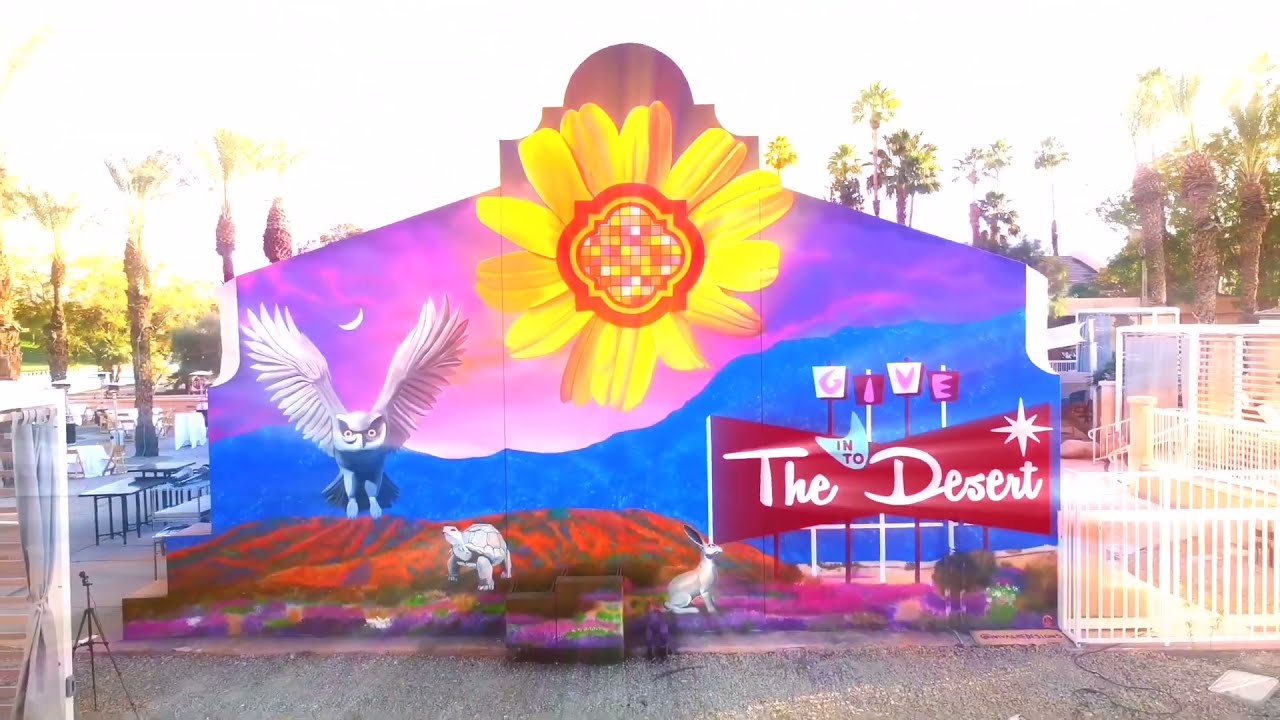Mural Artist Designs Mural Painting for The Westin called, Give In To The Desert™. #mural