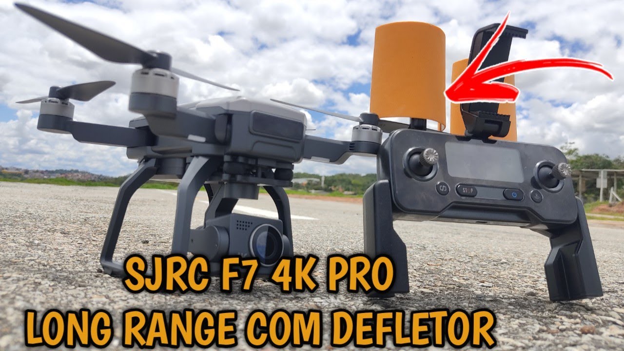 SJRC F7 4K PRO LONG RANGE COM DEFLETOR CASEIRO SERÁ QUE CONSEGUIU PASSAR DOS 3KM ??😱😱