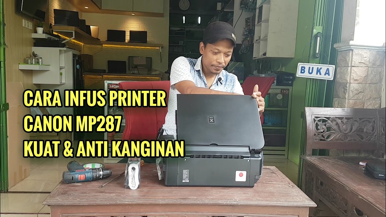 cara pasang infus printer canon mp287 kuat anti nyangkut terbaru 2021