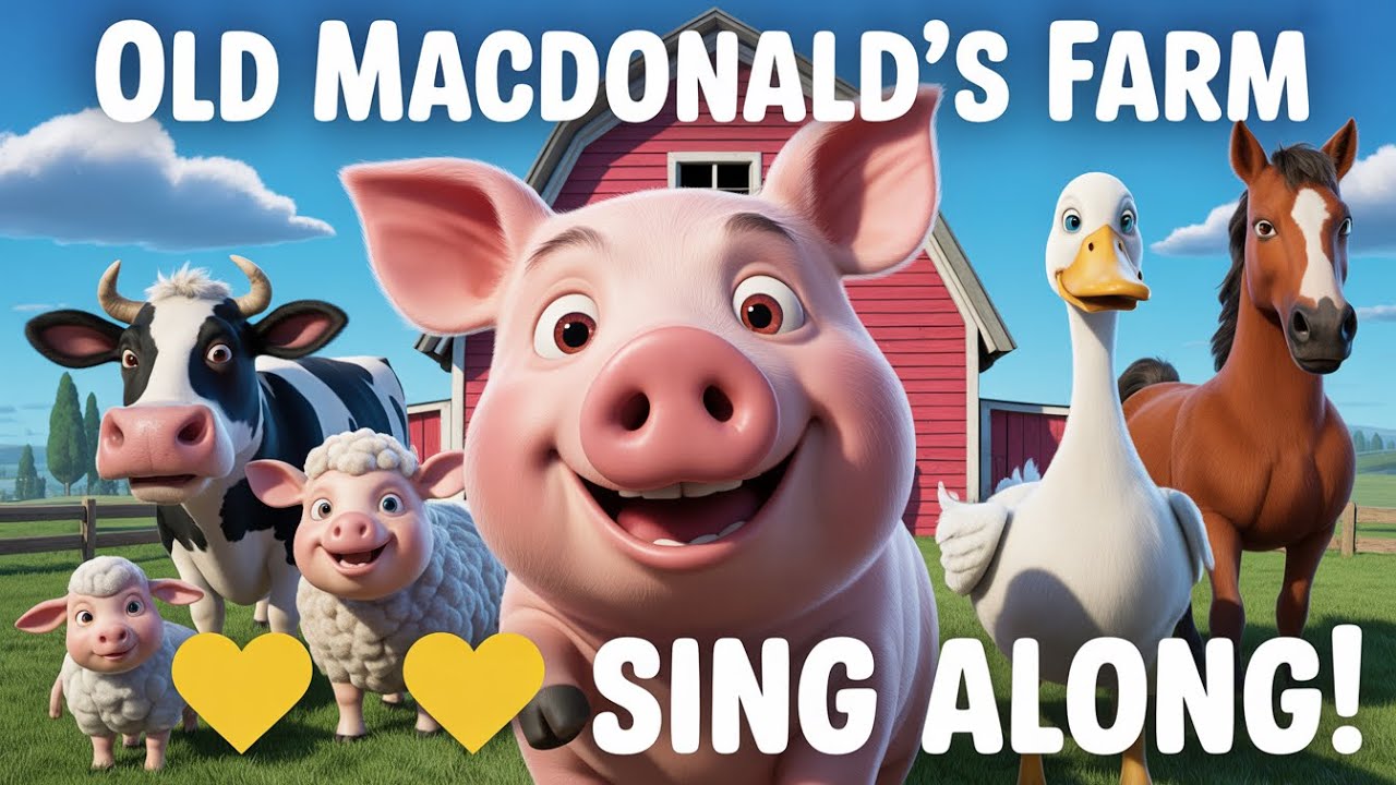 Old MacDonald Had a Farm 🐖🐄 | Sing Along Farm Animals Song for Kids