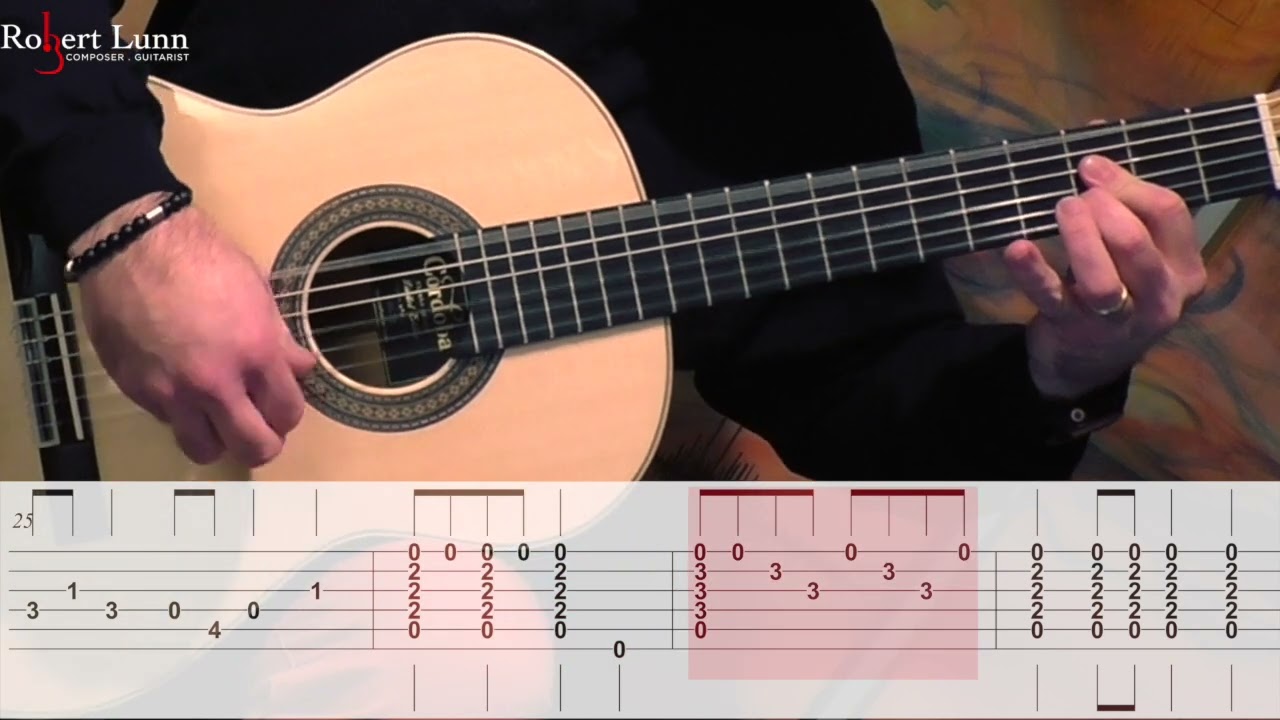 MOROCCAN NIGHTS - With TAB - Fingerstyle Guitar - Robert Lunn