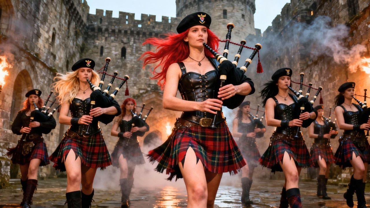 Warrior March of the Highlands | Epic Scottish Women with Bagpipes & Drums