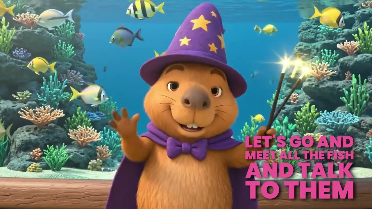 Abigail and Steve the Magic Capybara Talk to the Fish at the Aquarium! Sing-a-Long