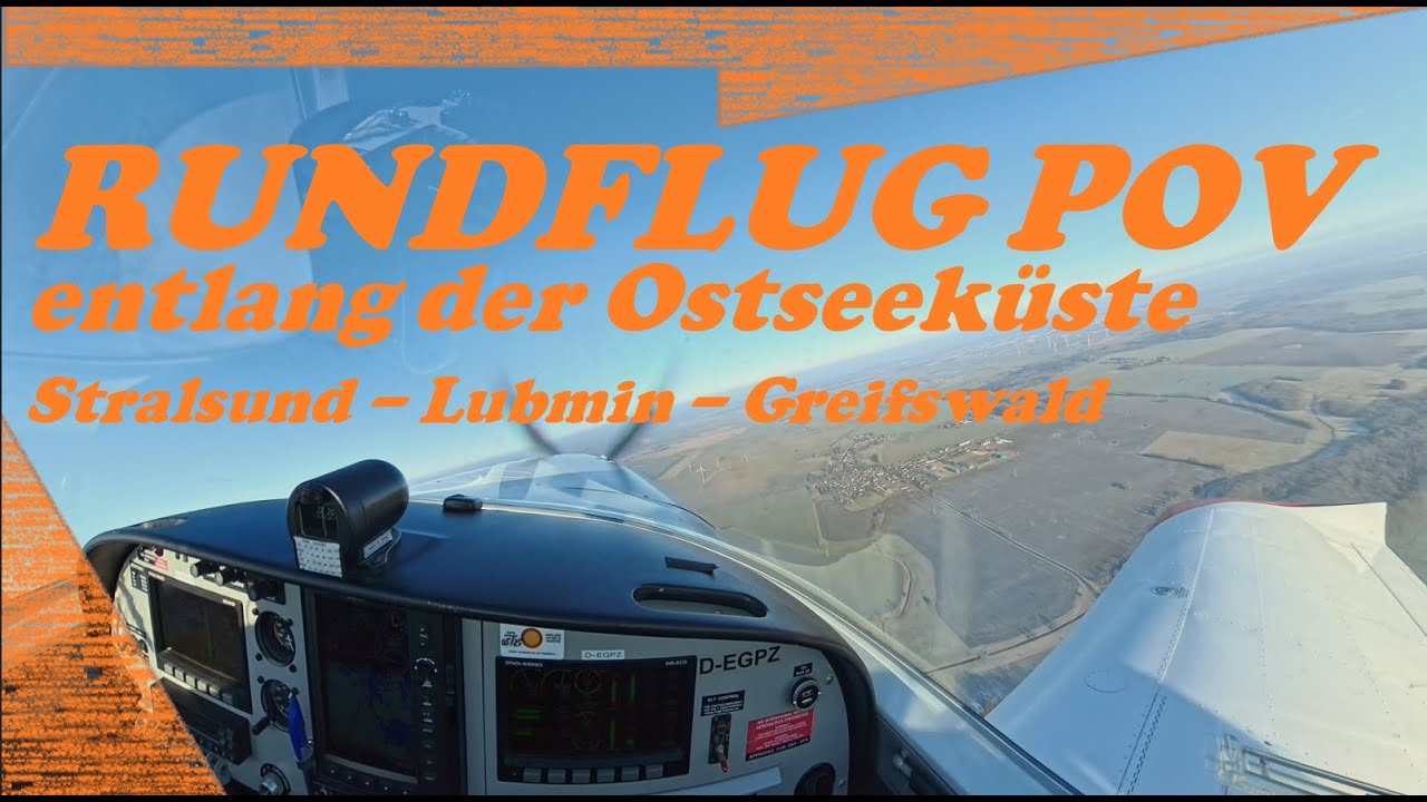 🛩️ Rundflug entlang der Ostseeküste 🏖️ | Stralsund, Lubmin & Greifswald | Cockpitview