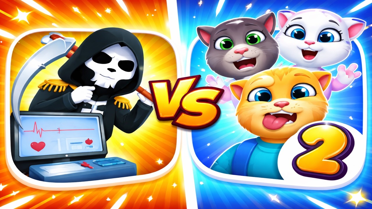 Death Incoming! vs My Talking Tom Friends 2 – Funny Puzzle vs Fun Life Gameplay!