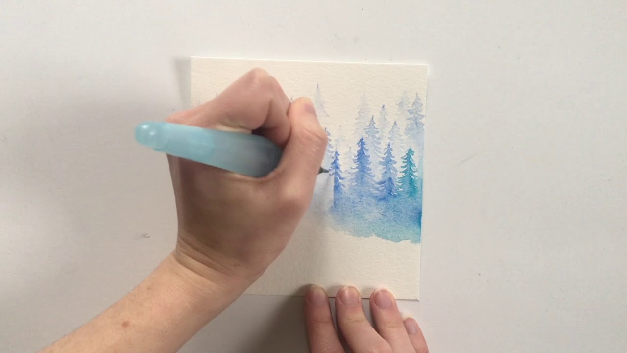 Blue Forest Timelapse Painting