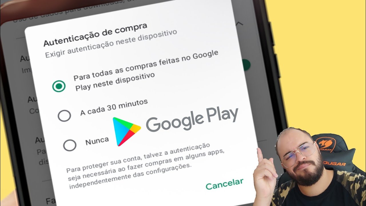Como ativar ou desativar autenticação de compra na Google play store