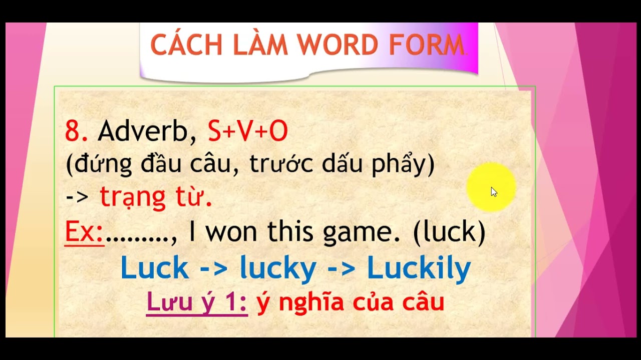 CÁCH LÀM WORD FORM