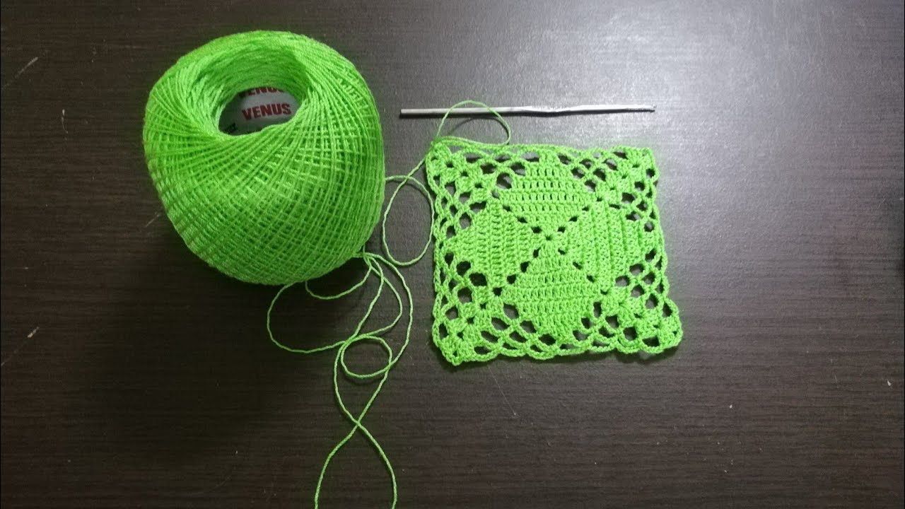 Easy crochet ถักโครเชต์เป็นดอก