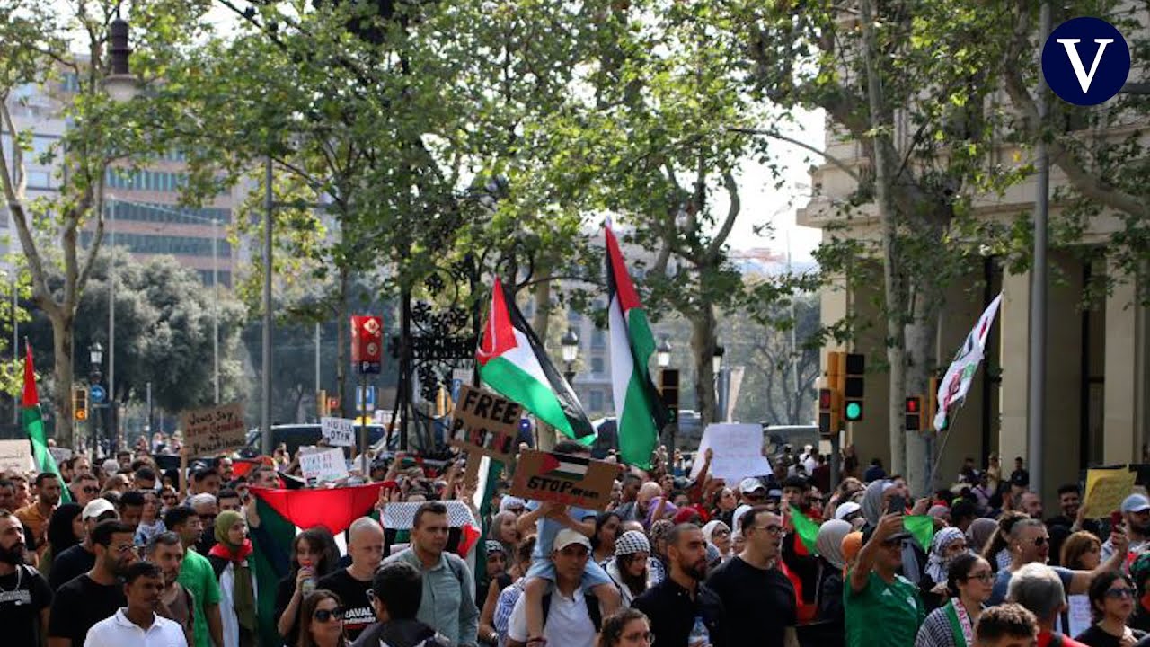 Centenares se movilizan en Barcelona en defensa de Palestina: