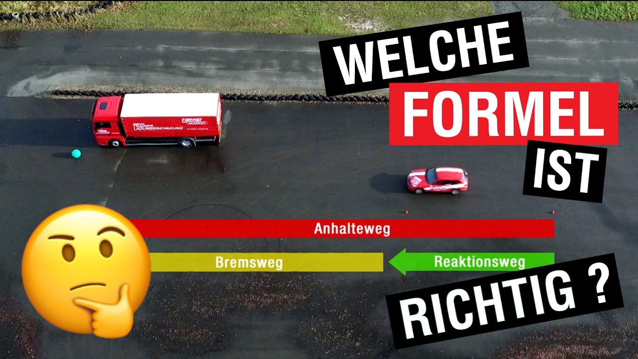 Reaktionsweg + Bremsweg = Anhalteweg | Fischer Academy