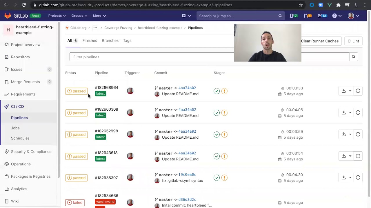 Finding Heartbleed bug with libFuzzer and integrating it to GitLab coverage guided fuzzing feature.