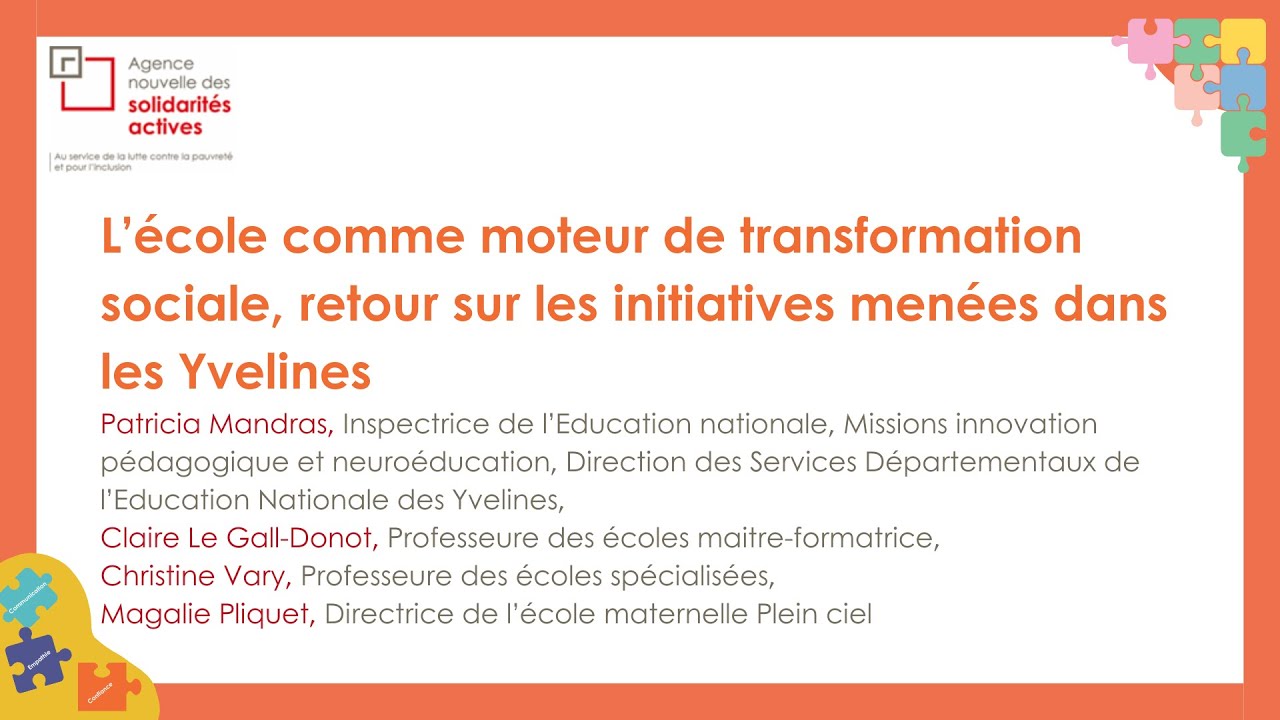 L’école comme moteur de transformation sociale : retour sur les initiatives menées dans les Yvelines