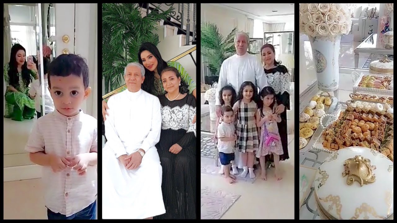 شاهد كيف كان العيد في منزل لجين عمران مع عائلتها واجواء دافئة