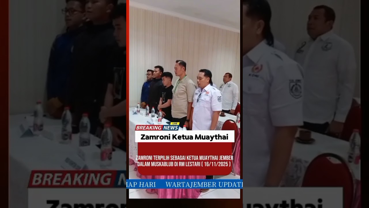 Zamroni Terpilih Sebagai Ketua Muaythai Jember #news #jember #breakingnews #konijember #wartajember