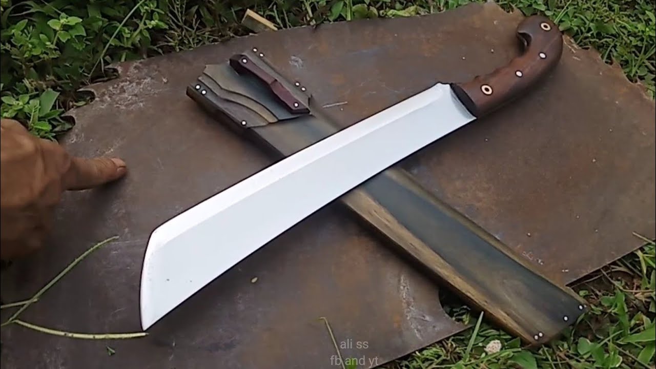 Proses ful membuat golok kopak rawing tanpa tempa dari baja hss...siapapun bisa mencoba membuatnya