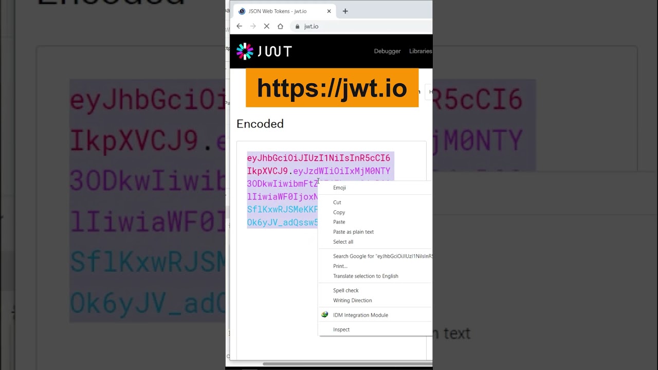 Как просмотреть содержимое JWT (Json Web Token)?