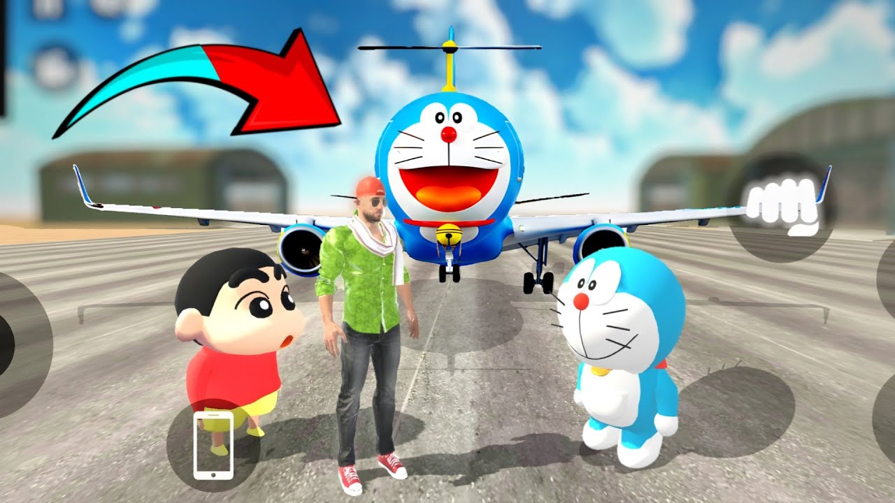 😍 Brand new Doraemon Aeroplane ✈️💥 in indian theft auto simulator🔥
