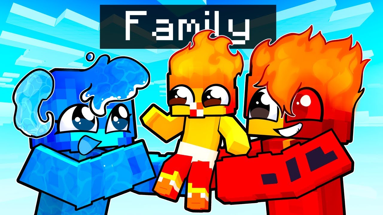 Having an ELEMENTAL Family in Minecraft!
