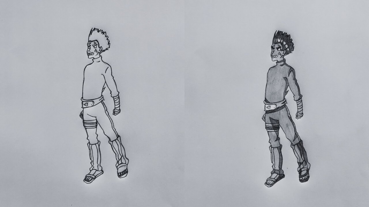 Drawing Rock Lee (Naruto Shippuden) – Powerful Sketch of the Green Beast!