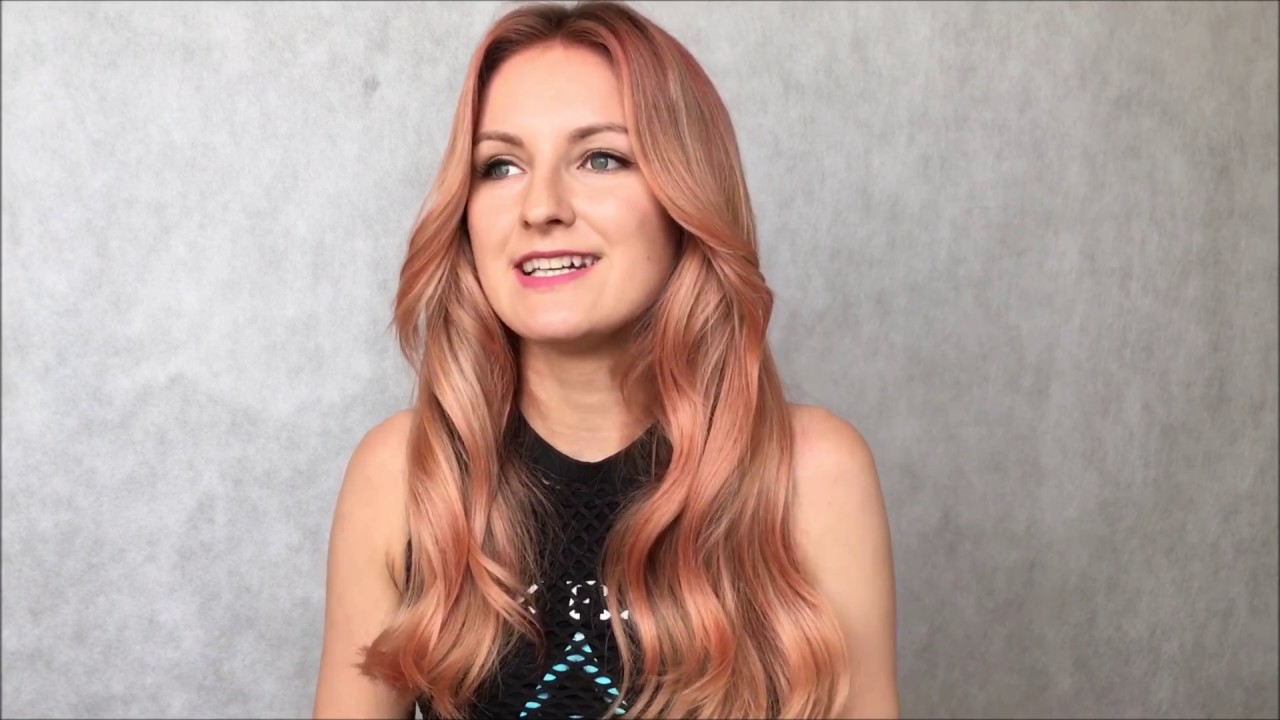 Rose Gold Peach Hair with Maria Nila , z blondu na rudy